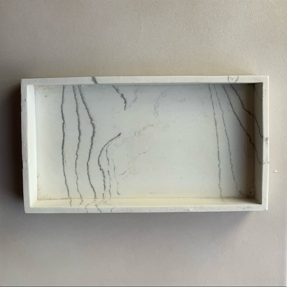 Faux marble tray